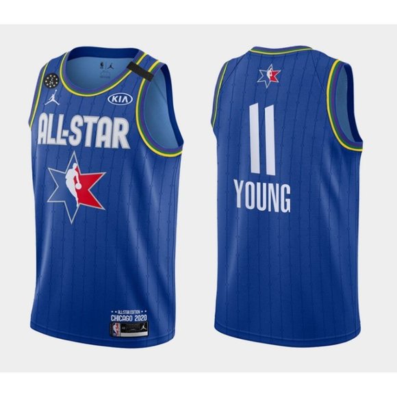 trae young blue jersey